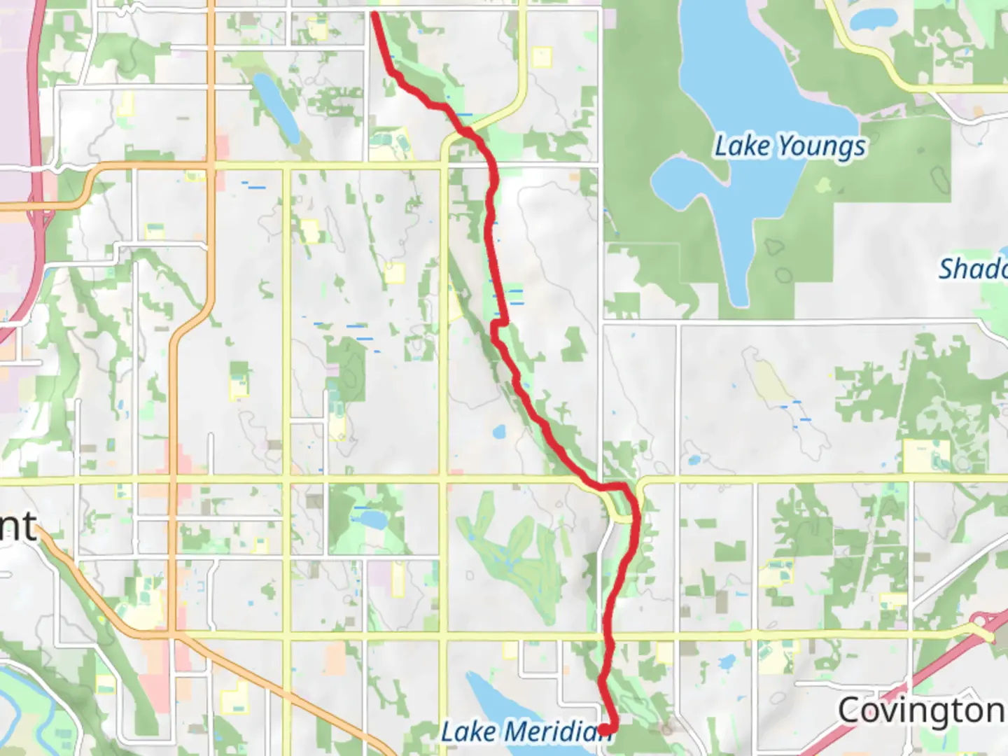 An image depicting the trail Soos Creek Trail and its surrounding area.
