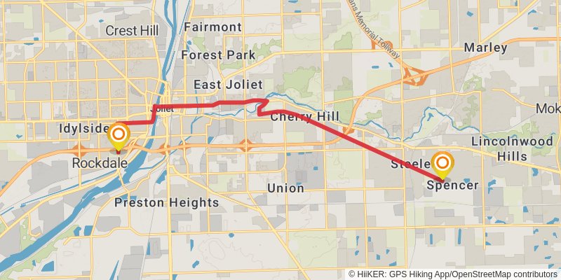 American Discovery Trail North Route stage 113 Map