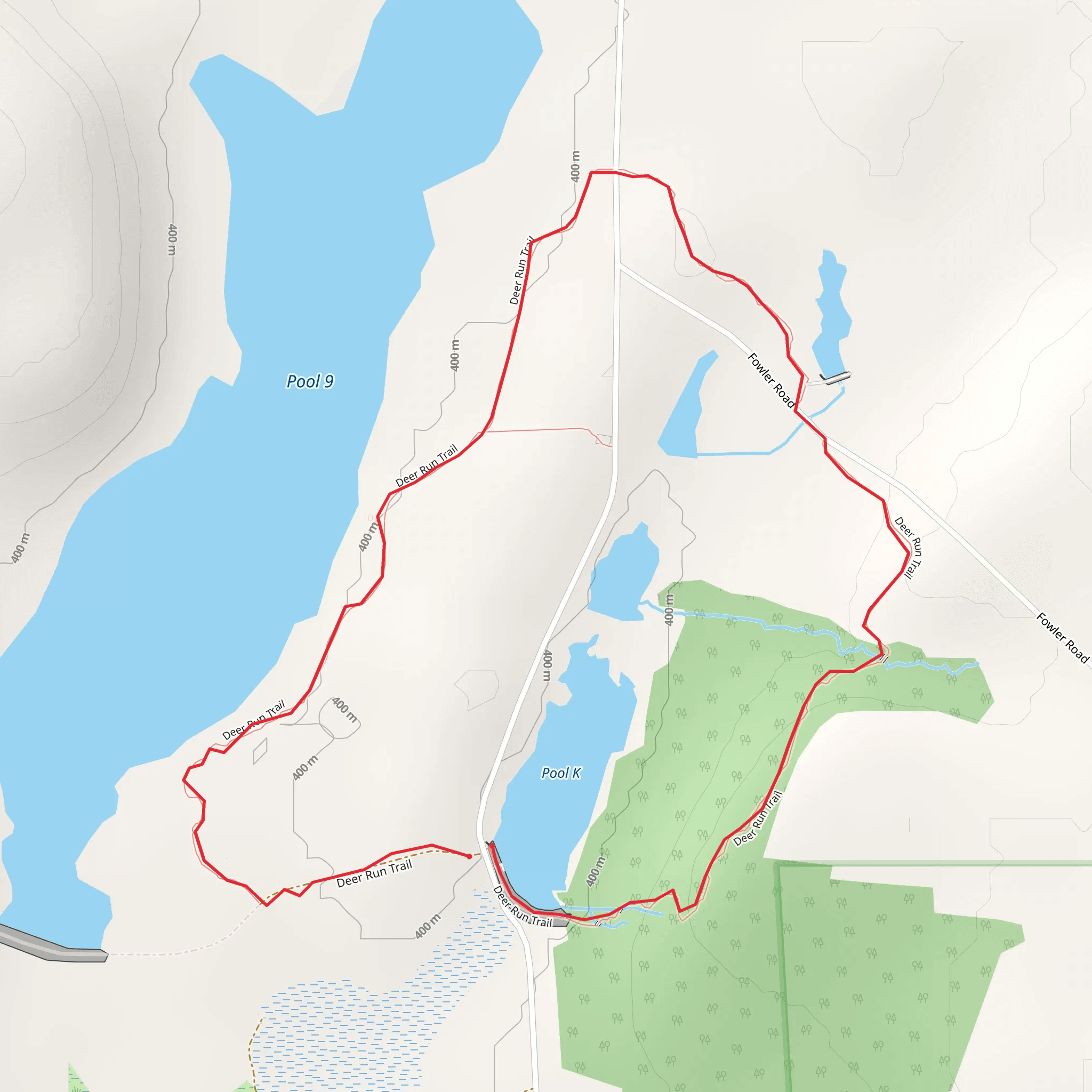 Deer Run Loop in Erie National Wildlife Refuge mobile static map