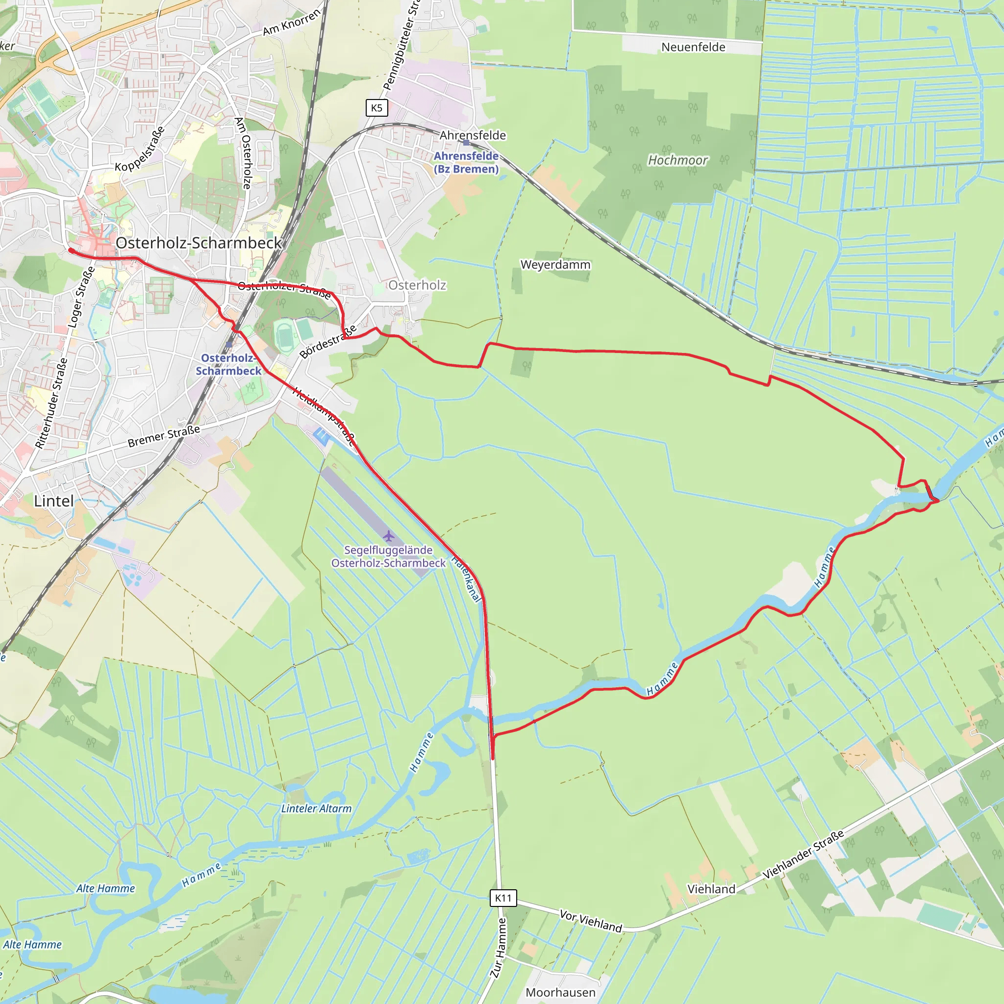 Osterholzer Straße via River Hamme mobile static map