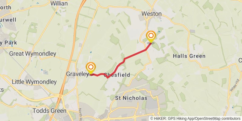 Hertfordshire Way alt 3 Map