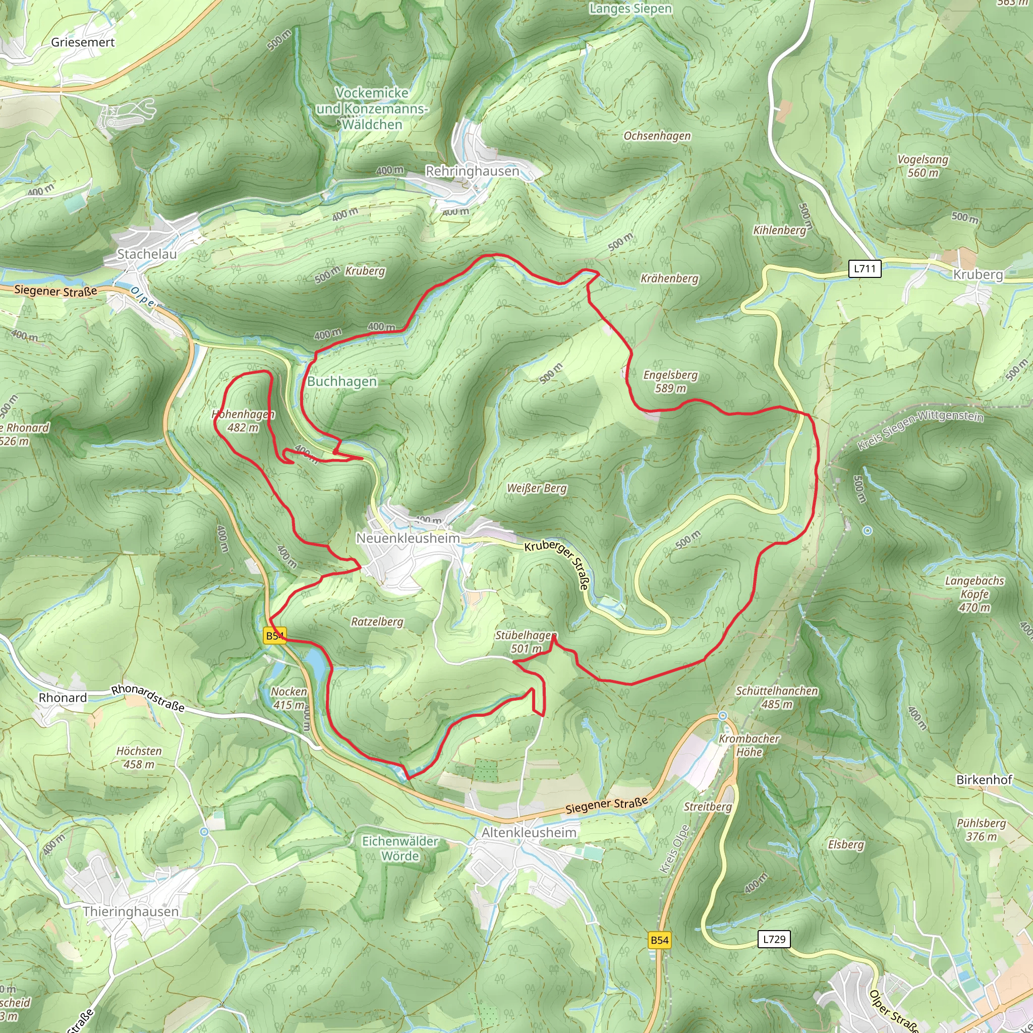 Olpe via Neuenkleusheimer Rundweg mobile static map