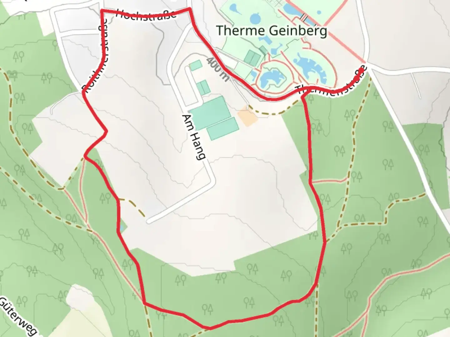 An image depicting the trail Innviertel Runde - Bewegungsarena and its surrounding area.