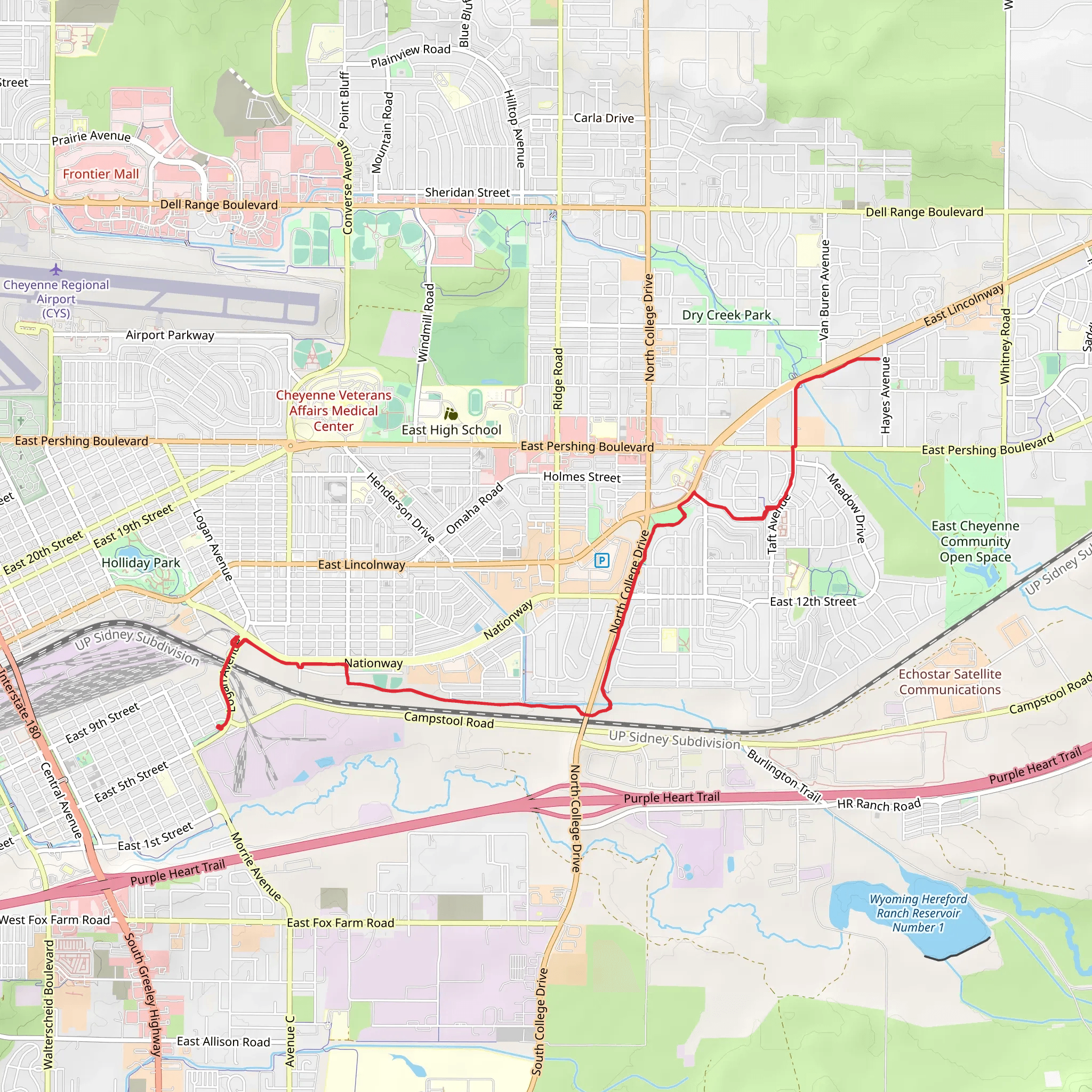 Sun Valley Greenway mobile static map