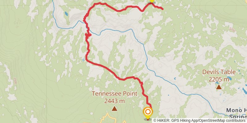 Rattlesnake Bridge Cutoff via Rattlesnake Creek Trail stage 2 Map