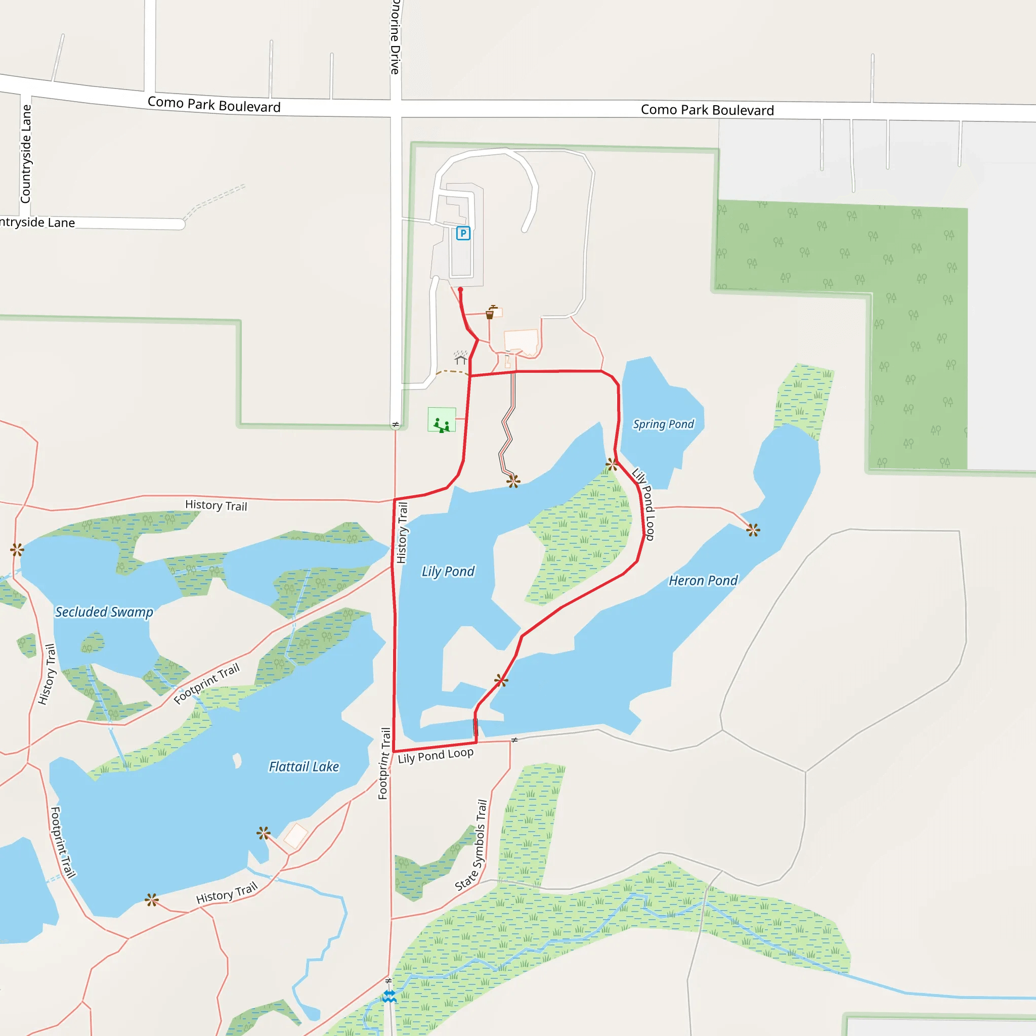 Lily Pond Loop Trail mobile static map