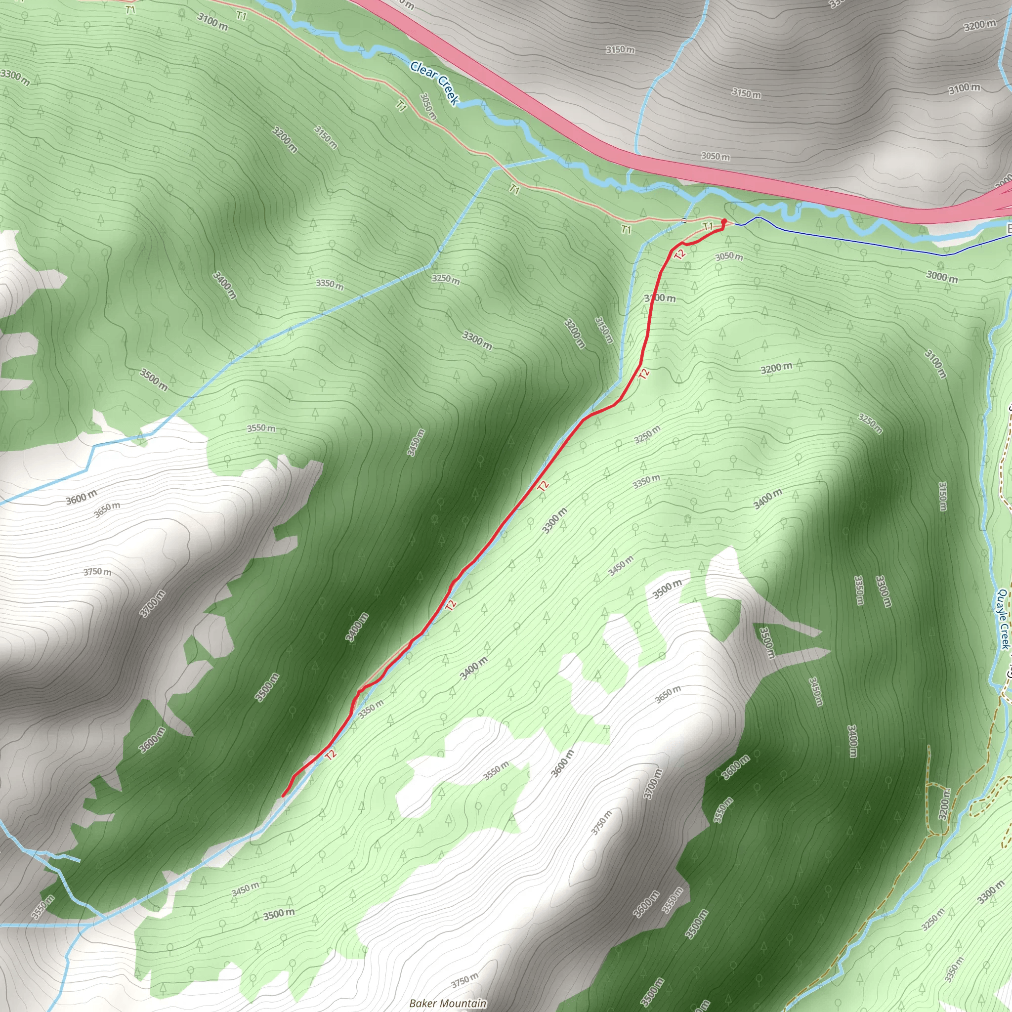Kearney Gulch Trail mobile static map