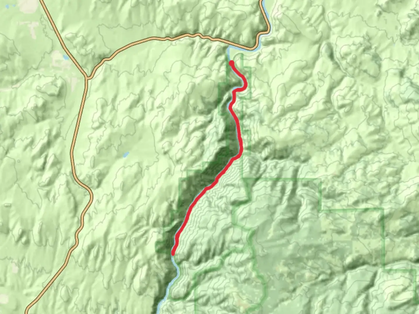An image depicting the trail Bear Trap Canyon Trail and its surrounding area.