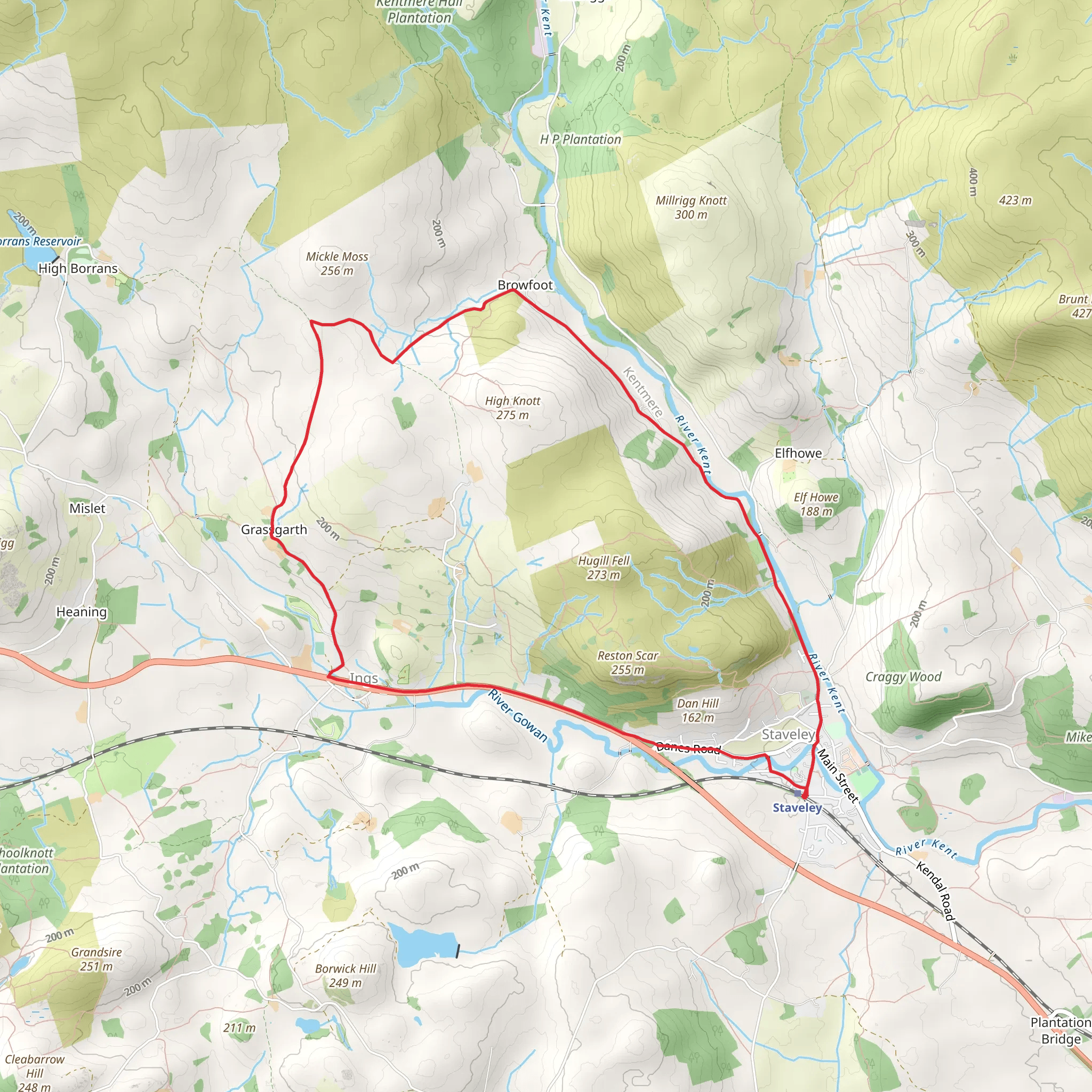 Scroggs Bridge and River Gowant Loop mobile static map