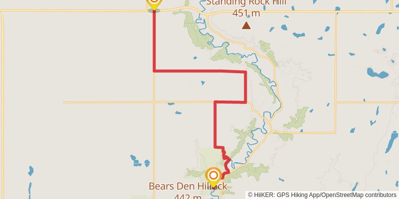 North Country Trail - North Dakota stage 25 Map