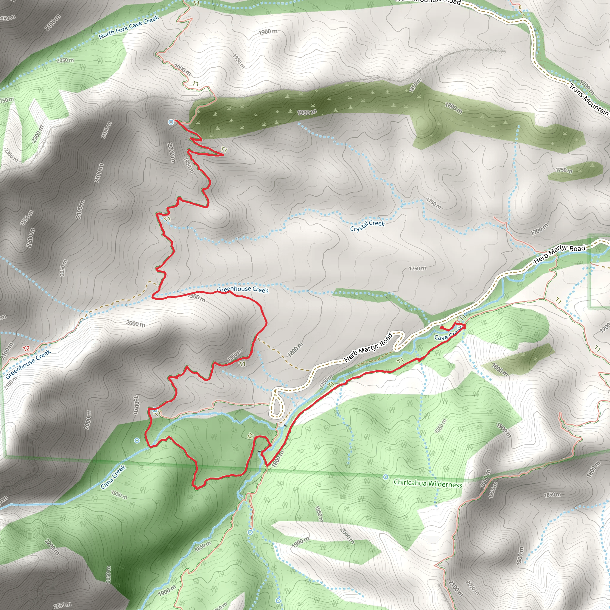 Basin and Snowshed Basin Trail mobile static map