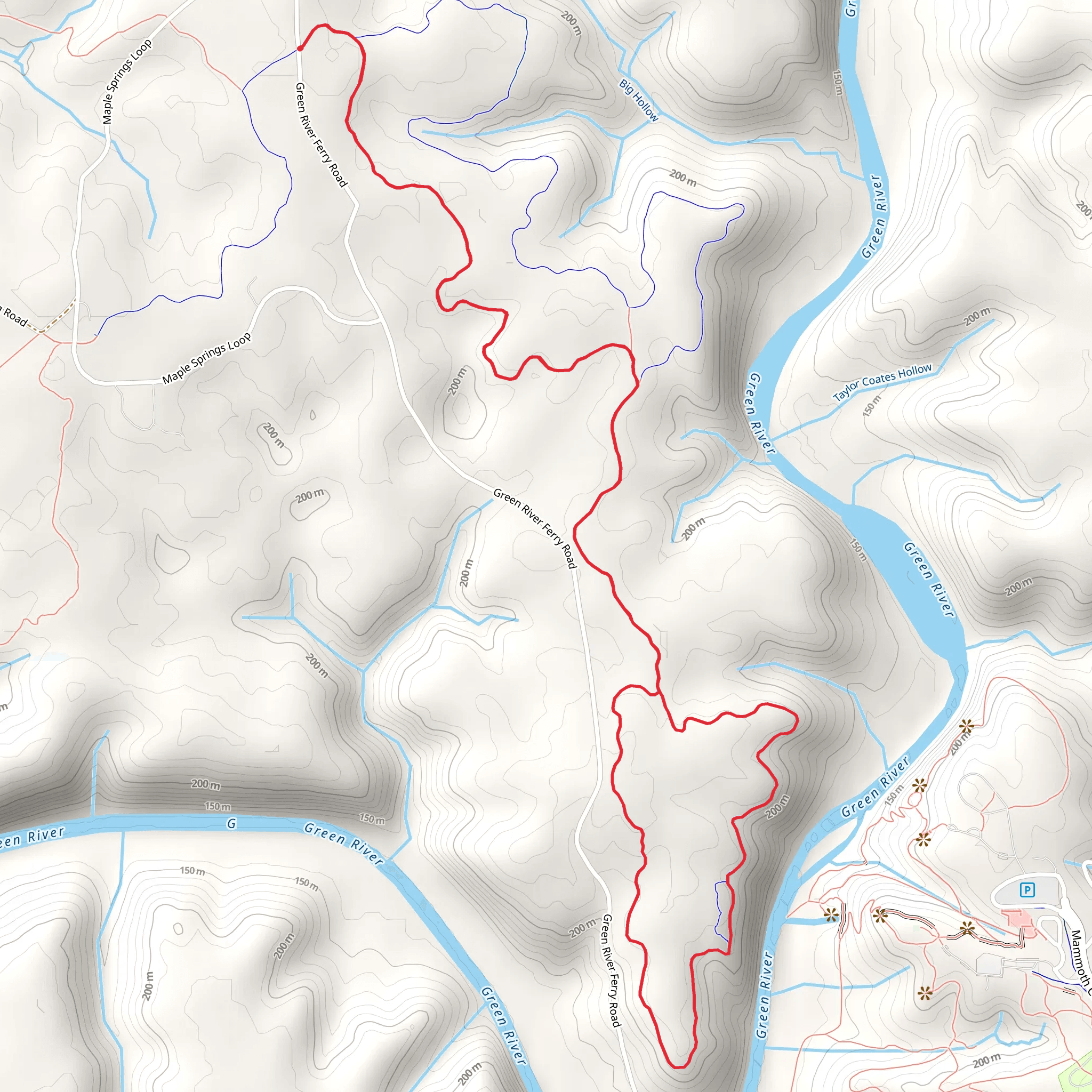 South Loop via Big Hollow North Loop Trail mobile static map