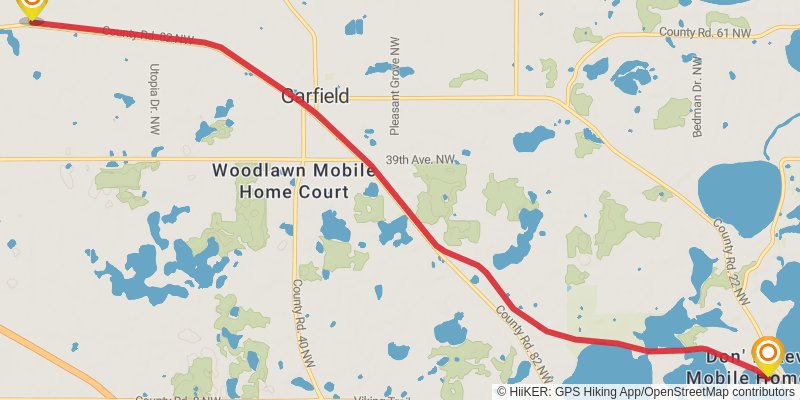 Central Lakes State Trail stage 4 Map