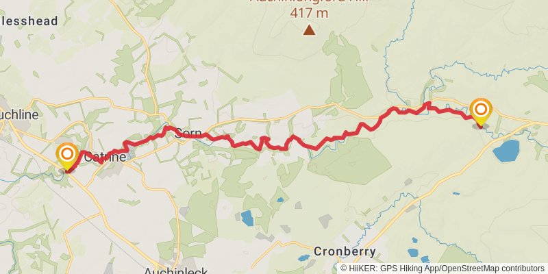 River Ayr Way stage 2 Map