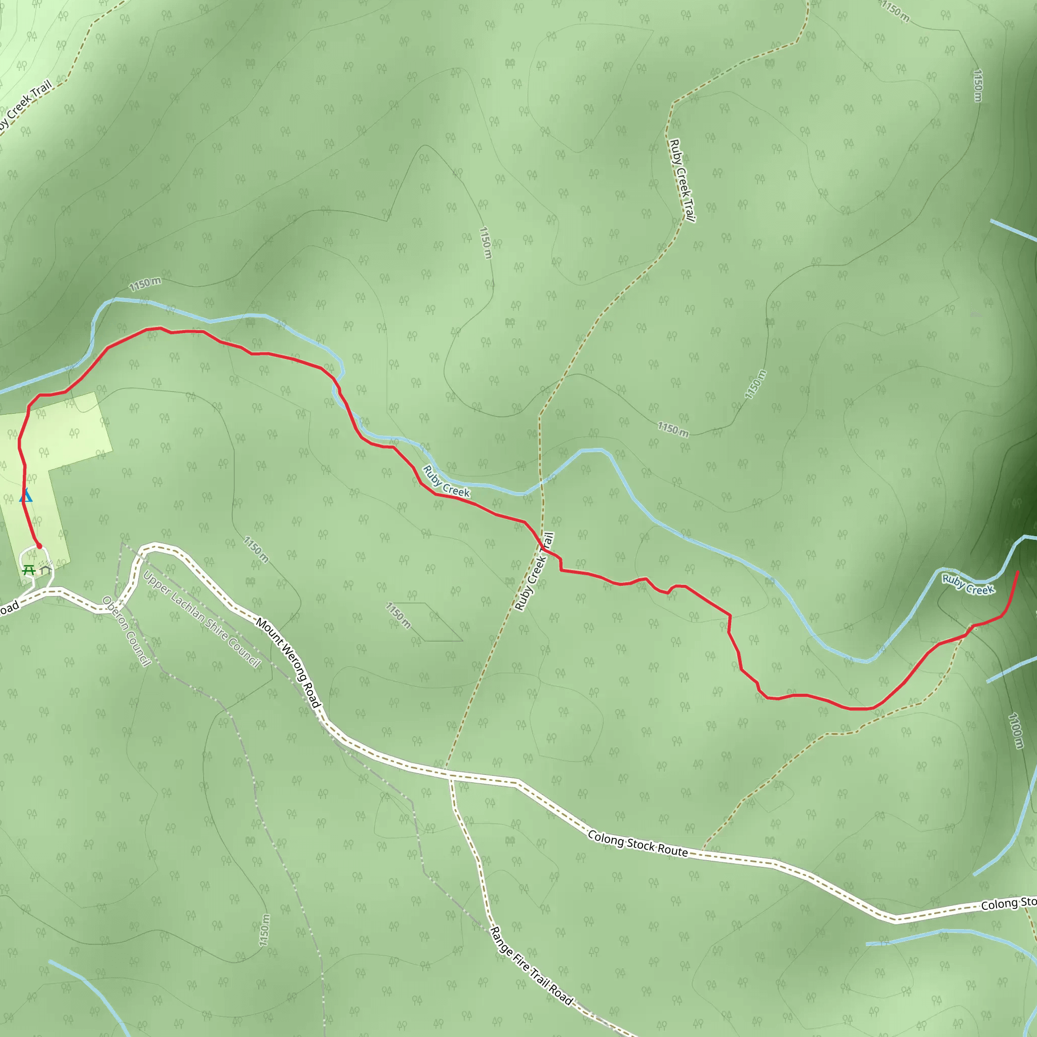Ruby Creek Track mobile static map