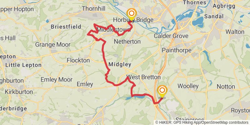 Wakefield Way stage 3 Map