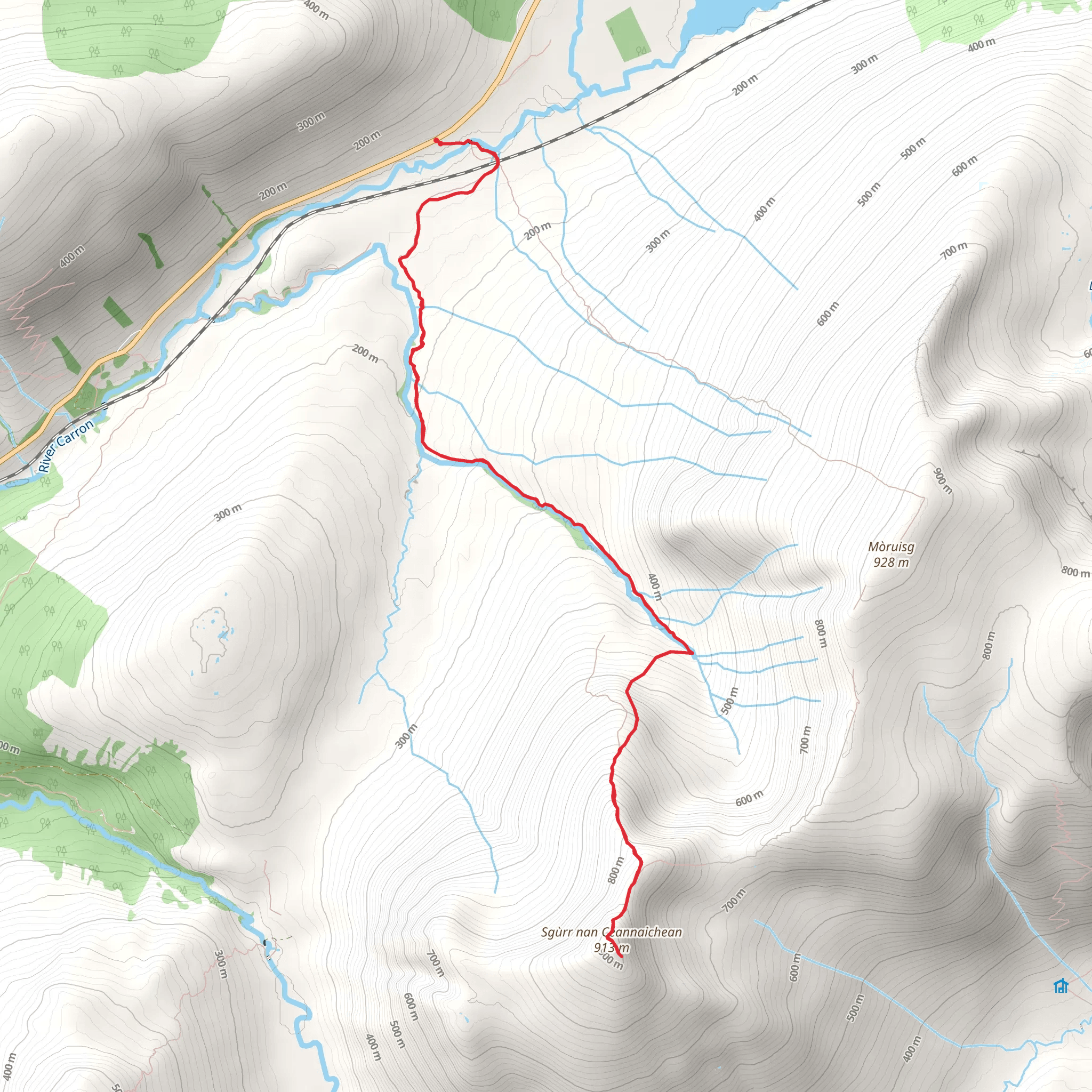 Sgùrr nan Ceannaichean mobile static map