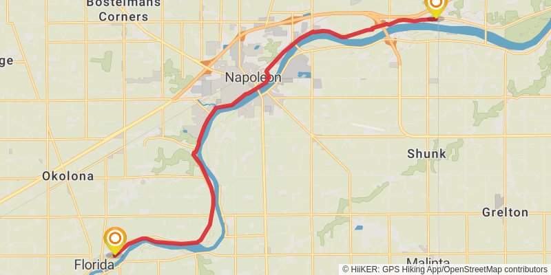 Buckeye Trail stage 20 Map