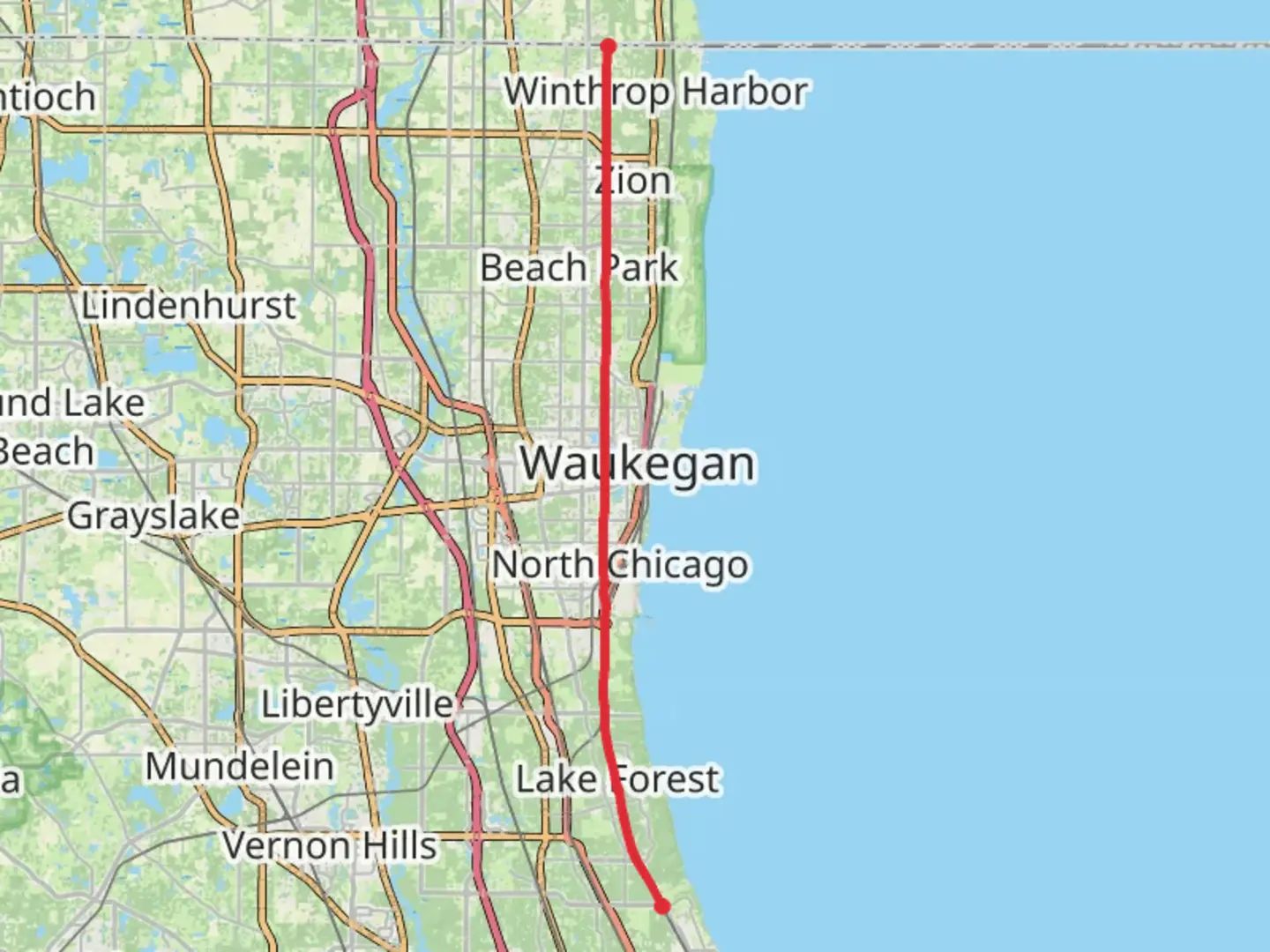 An image depicting the trail Robert McClory Path and its surrounding area.