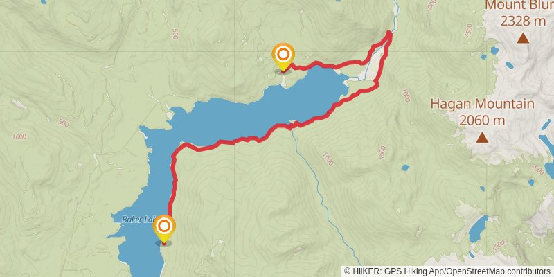 Pacific Northwest Trail stage 43 Map
