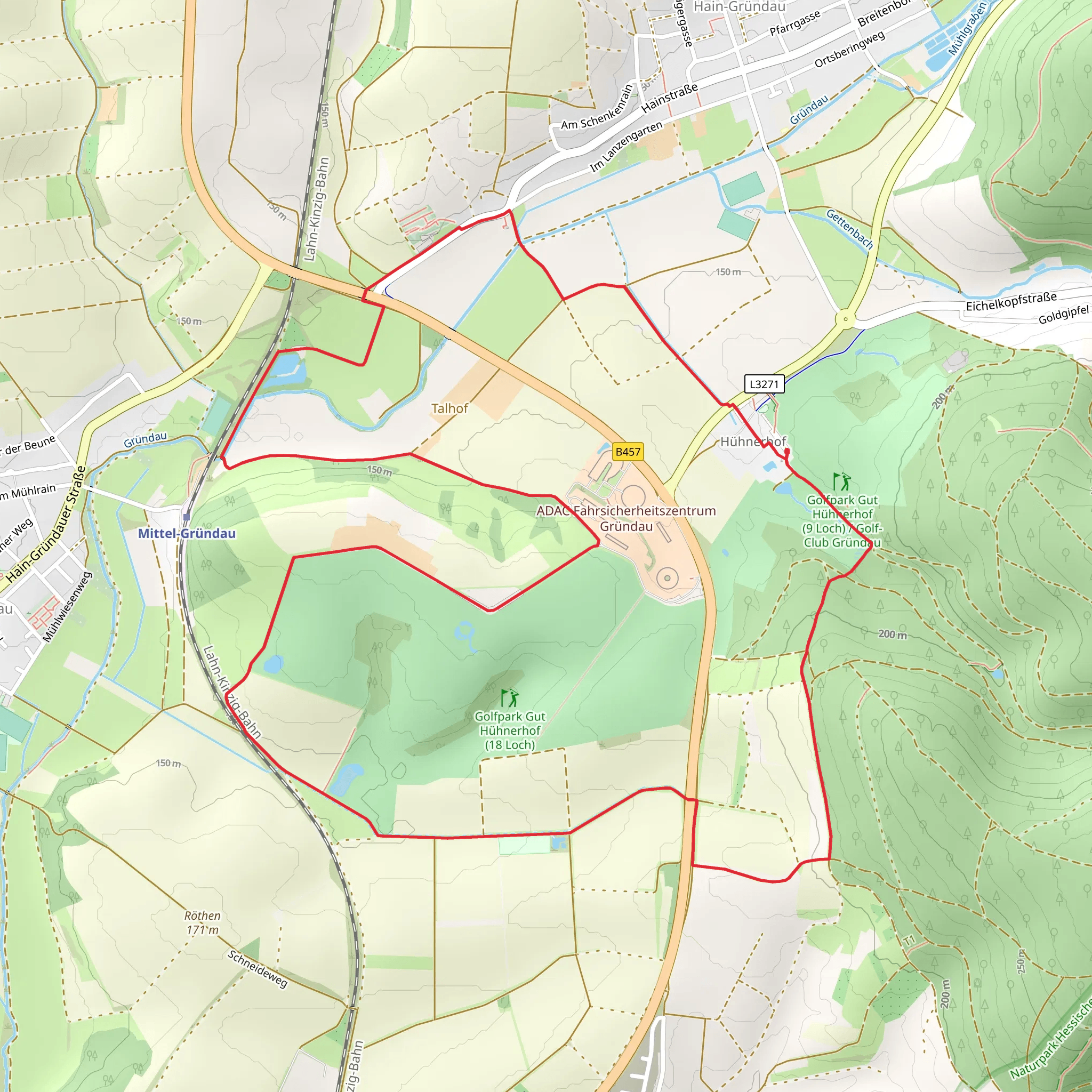 Hühnerweg Gruendau mobile static map