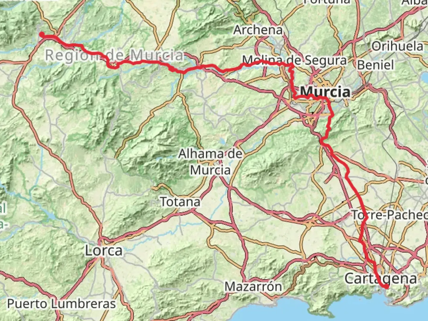 An image depicting the trail GR 250 Camino del Apóstol and its surrounding area.