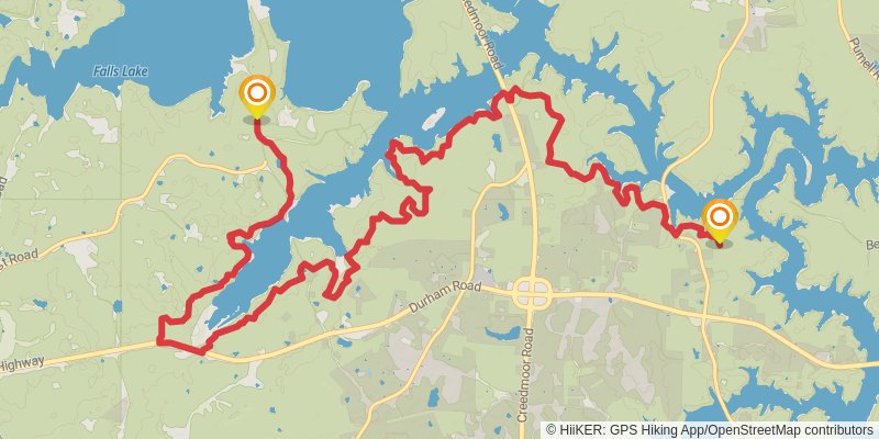 Mountains-to-Sea Trail stage 56 Map
