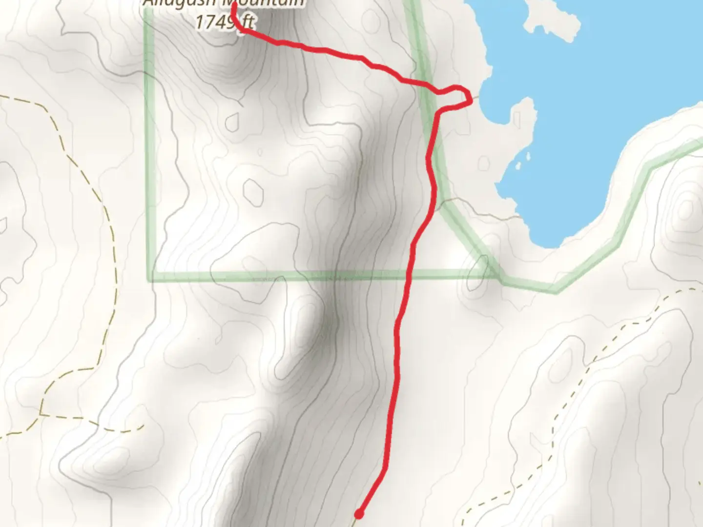 An image depicting the trail Allagash Mountain Trail and its surrounding area.