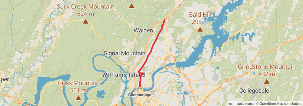American Perimeter Trail - Southern Appalachian Primary stage 90 Map