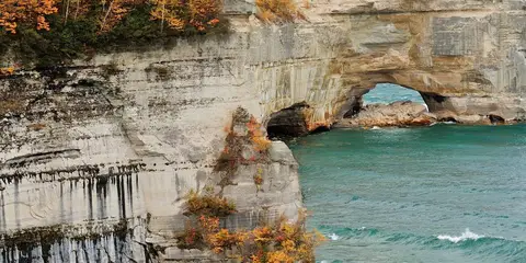 An image depicting the trail North Country Trail - Rocks National Lake Shore and its surrounding area.