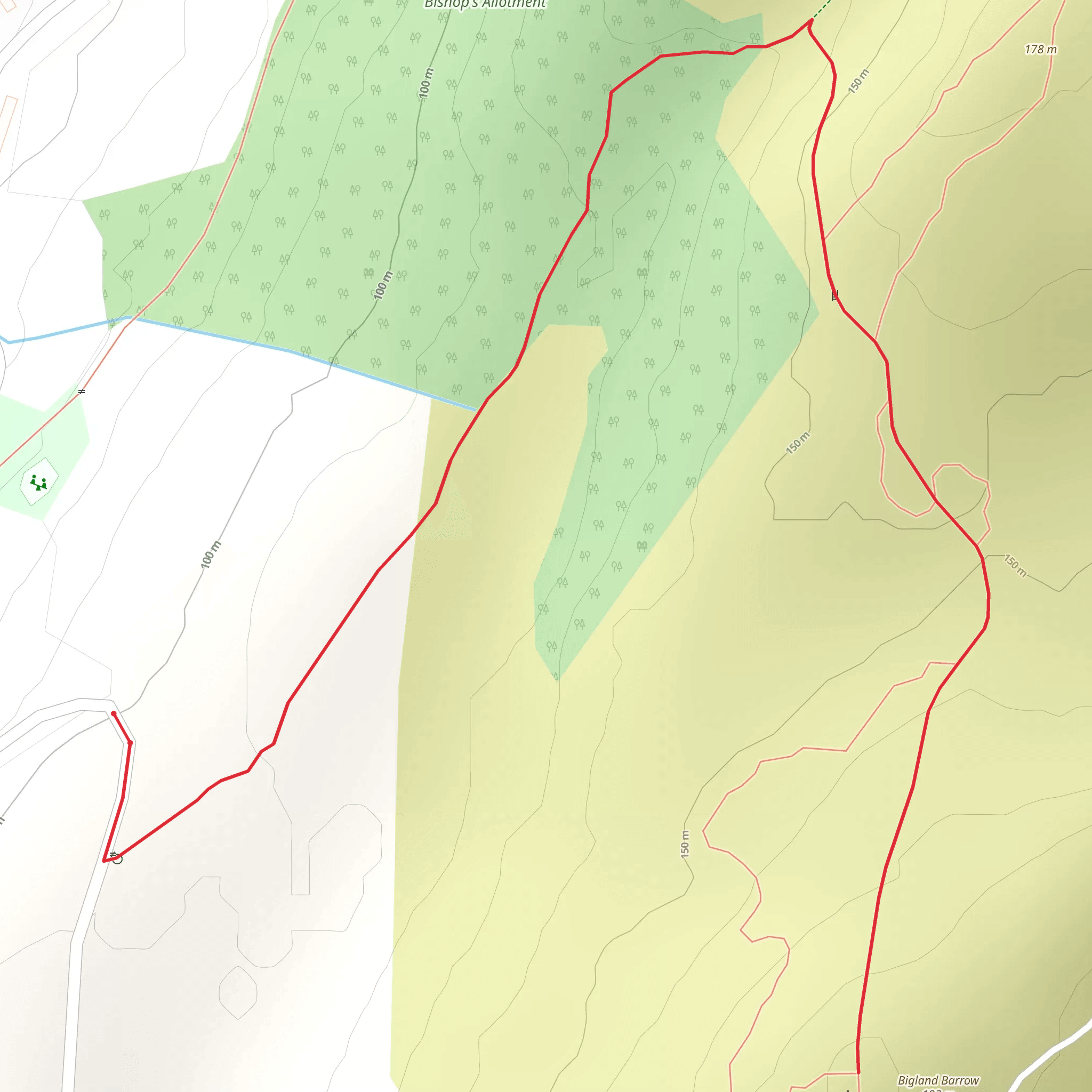Bigland Barrow Walk mobile static map