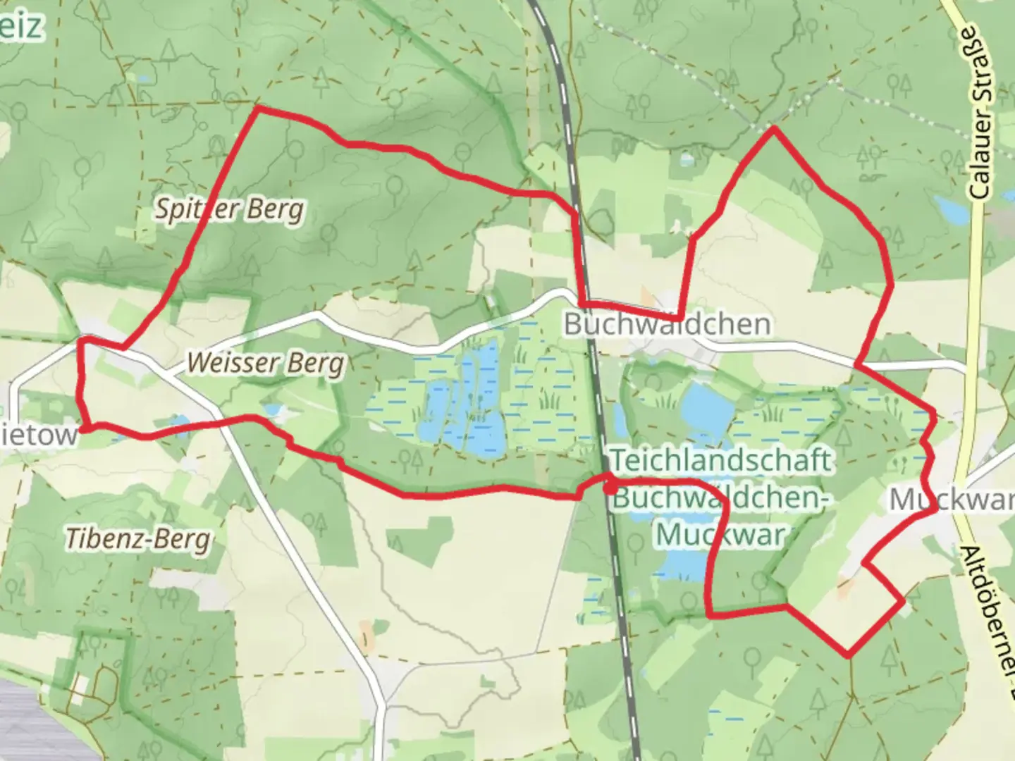 An image depicting the trail Kleiner Paul via Heedekornweg and its surrounding area.