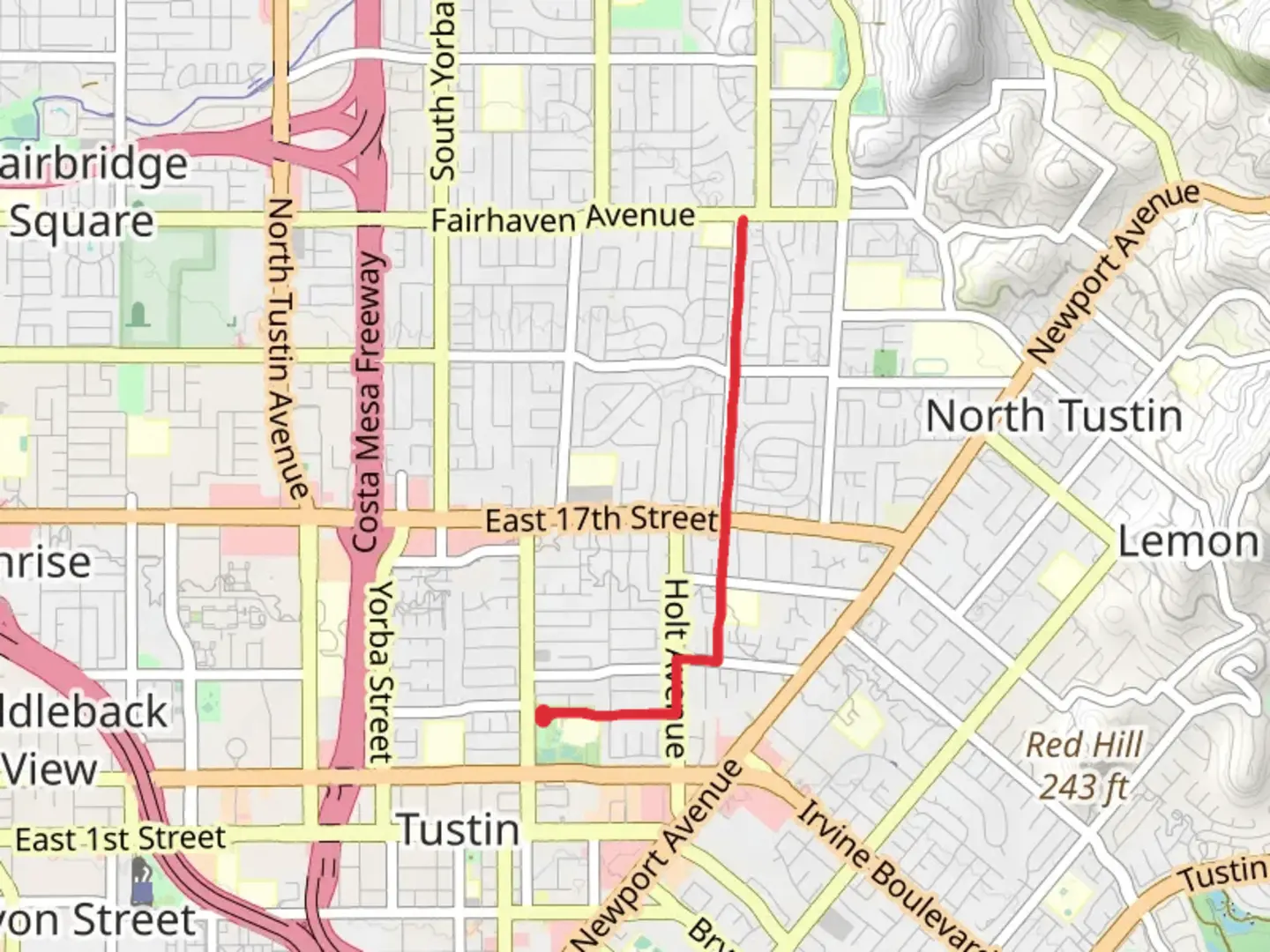 An image depicting the trail Esplanade Trail from Columbus Tustin Park and its surrounding area.