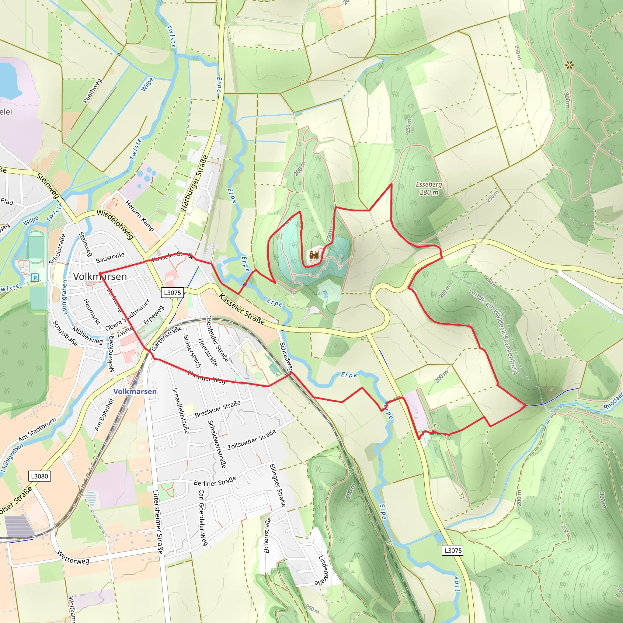 Volkmarsen V3 Loop mobile static map