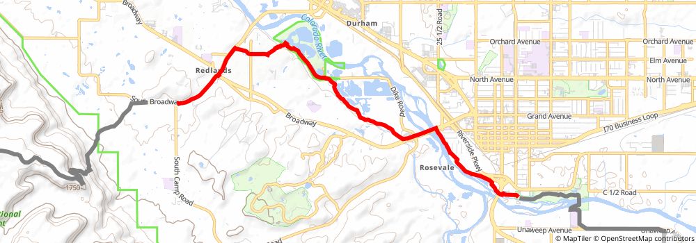American Discovery Trail South Route stage 275 Map