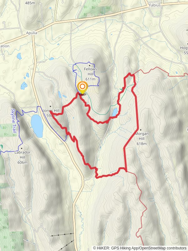 Morgan Hill and Shackham Pond Loop mobile static map