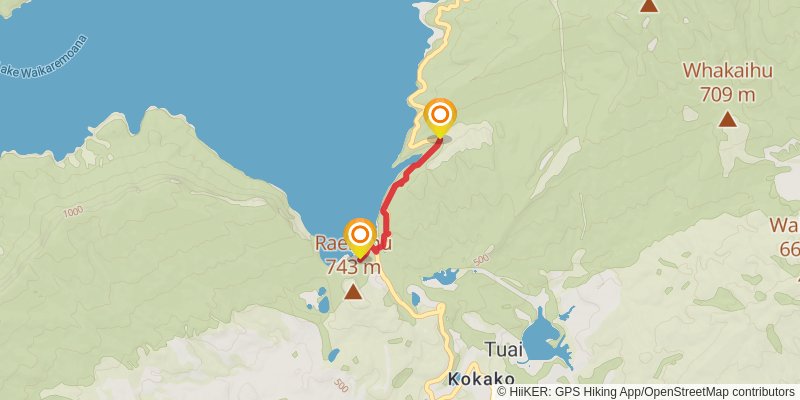 Lake Waikaremoana Loop stage 8 Map