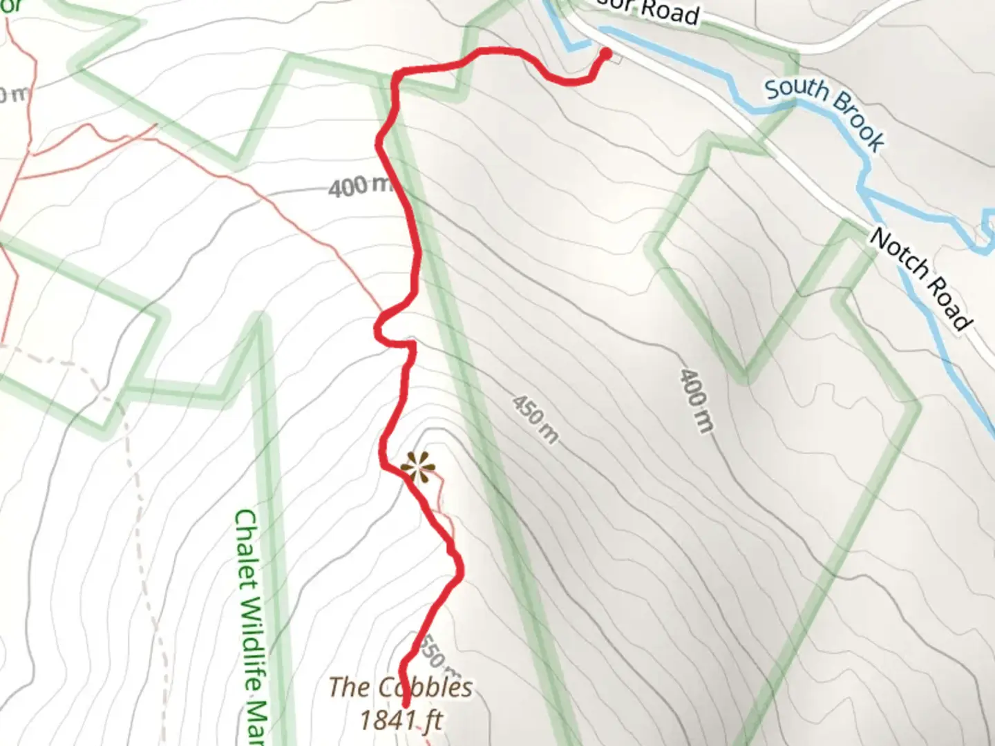 An image depicting the trail The Cobbles Trail and its surrounding area.