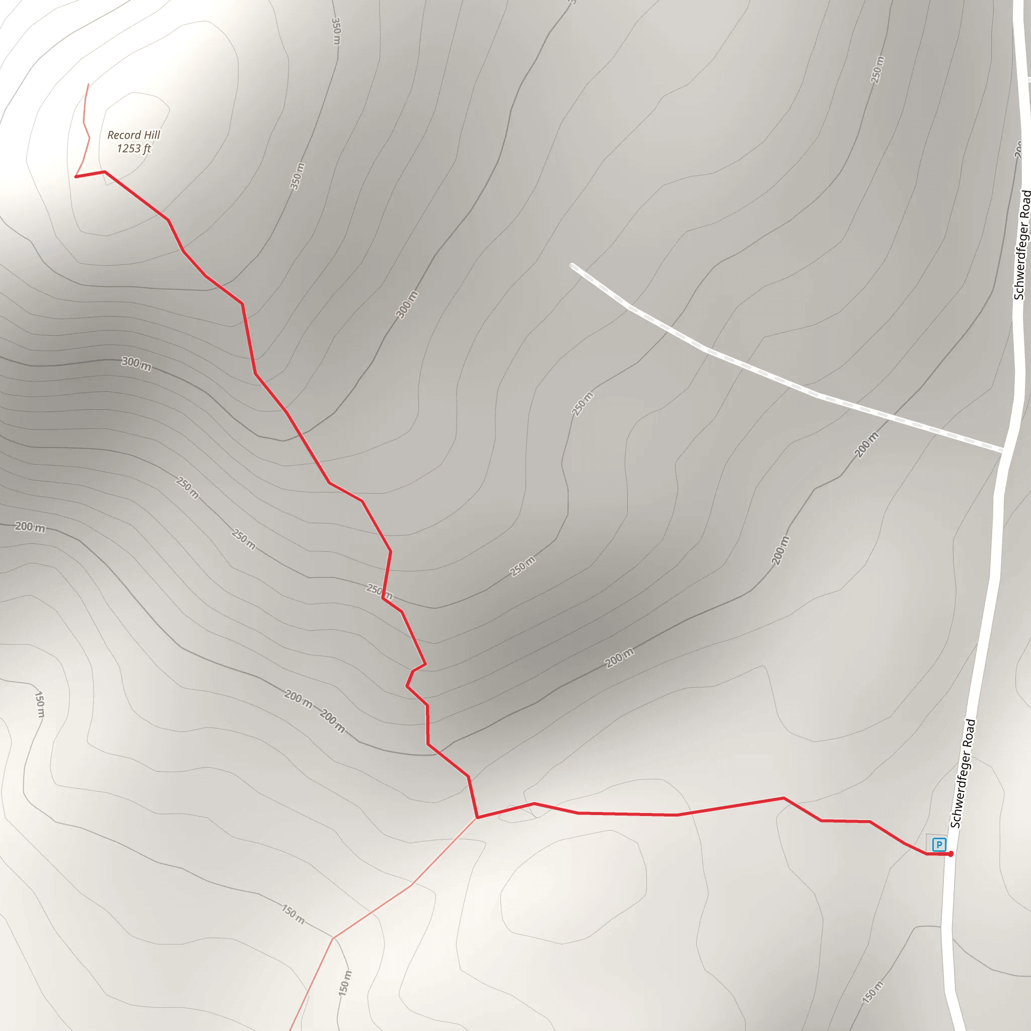 Record Hill Trail mobile static map