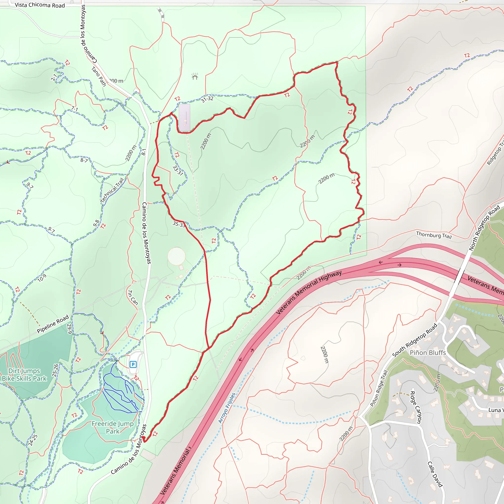 Camino de los Montoyas Loop mobile static map