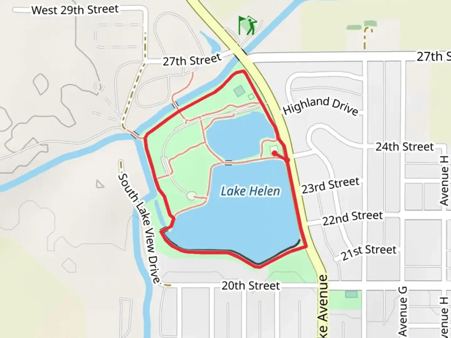 An image depicting the trail Lake Helen Loop and its surrounding area.