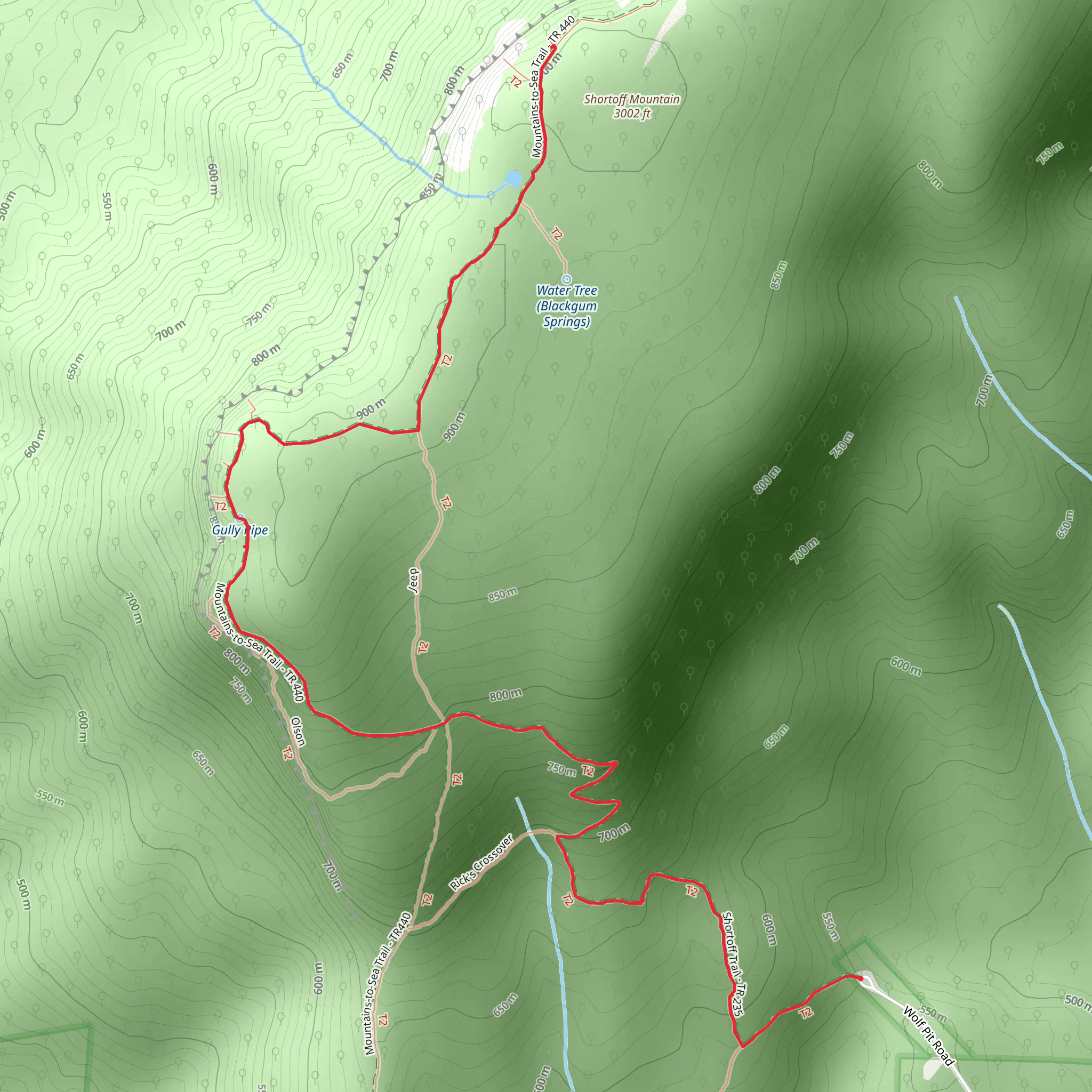 Shortoff Trail mobile static map
