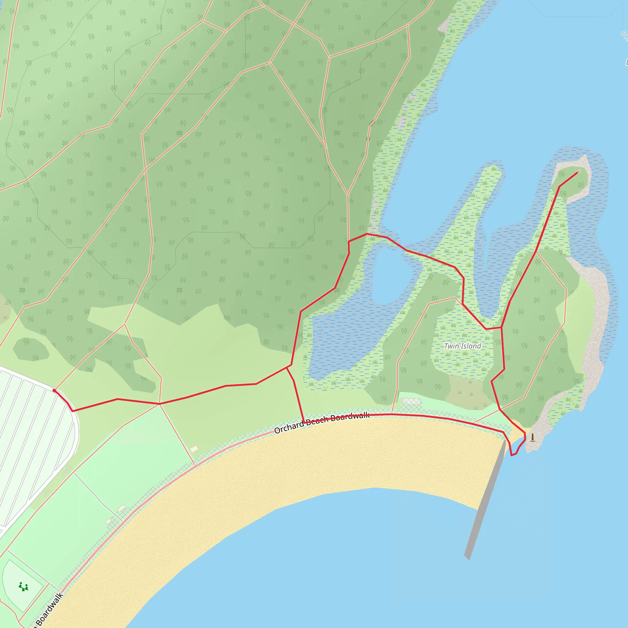Twin Island Loop Trail mobile static map