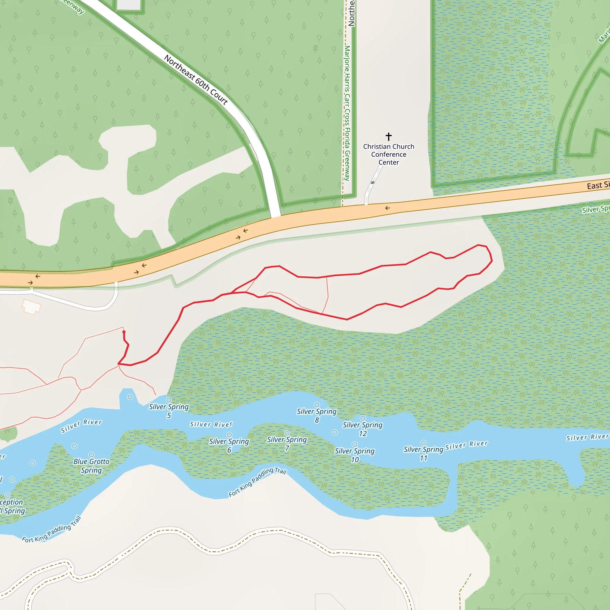 East Silver Springs Boulevard Loop via Silver River mobile static map