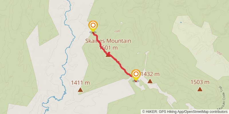 Long Plain Trail stage 3 Map