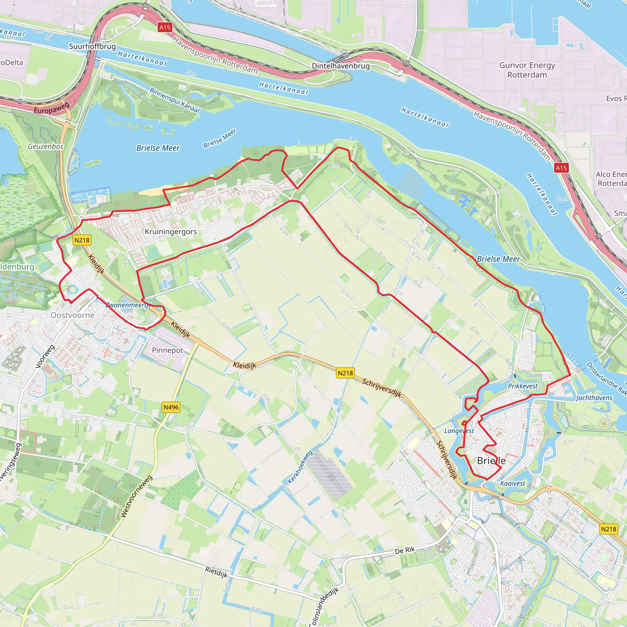 Brielse Meer via Heindijk and Brielse Weg mobile static map