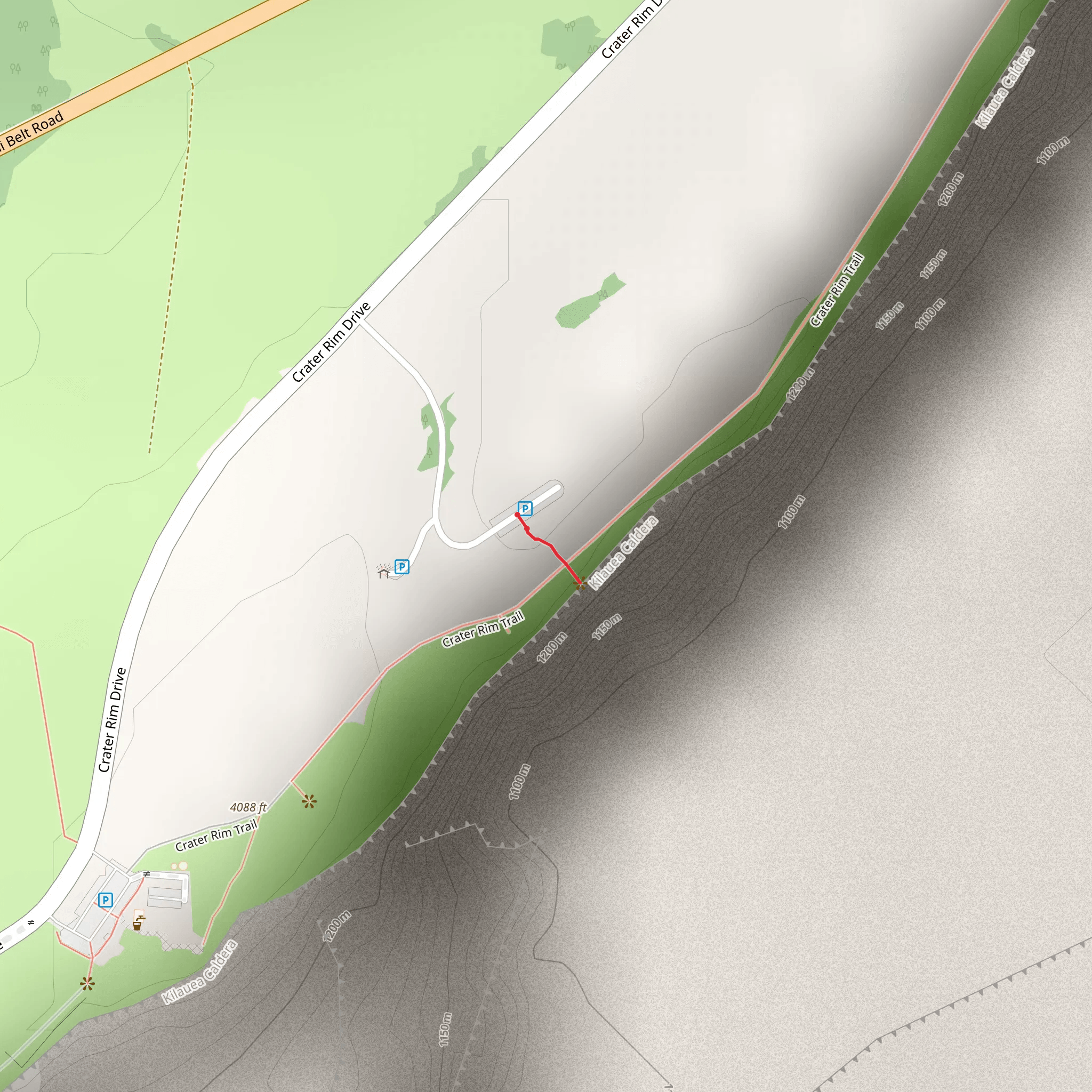 Kilauea Overlook mobile static map