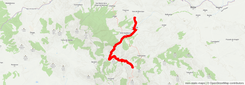 Veruela Monastery - Collado del Campo PR Z 3 stage 3 Map