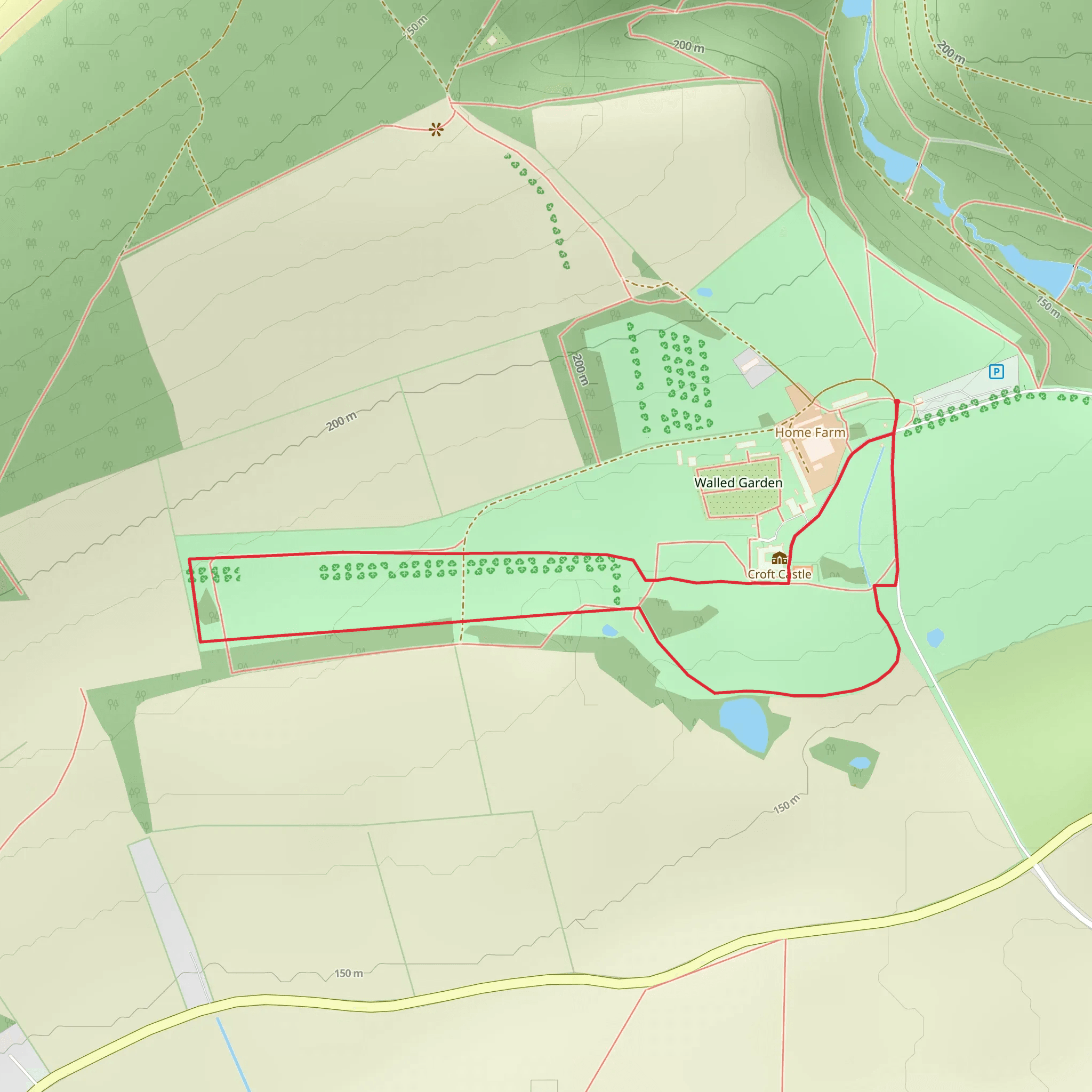 Ancient Tree Walk at Croft Castle Near Leominster mobile static map