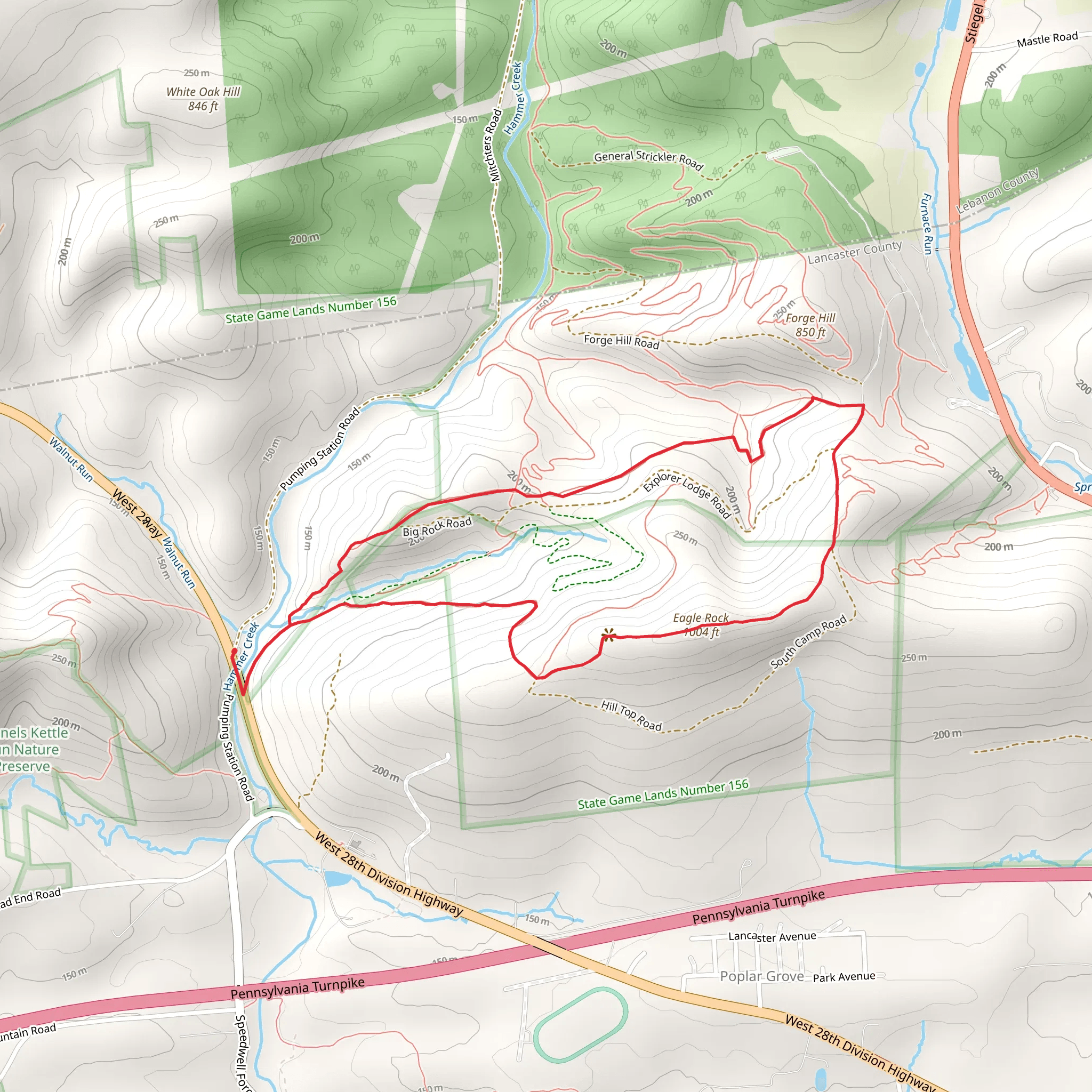 Eagle Rock Loop Trail mobile static map
